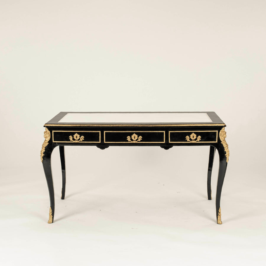 Regency Style Black Lacquered Desk