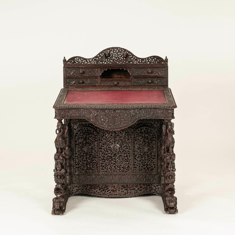 19th Century Anglo-Indian Rosewood Davenport Desk