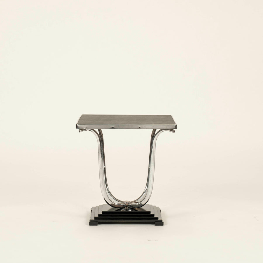 Chrome Art Deco Style End Table