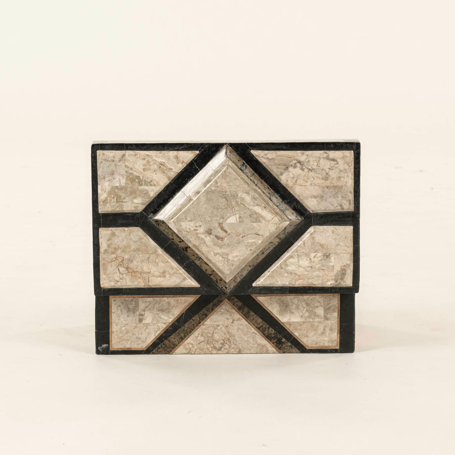 Maitland Smith Tessellated Marble Box