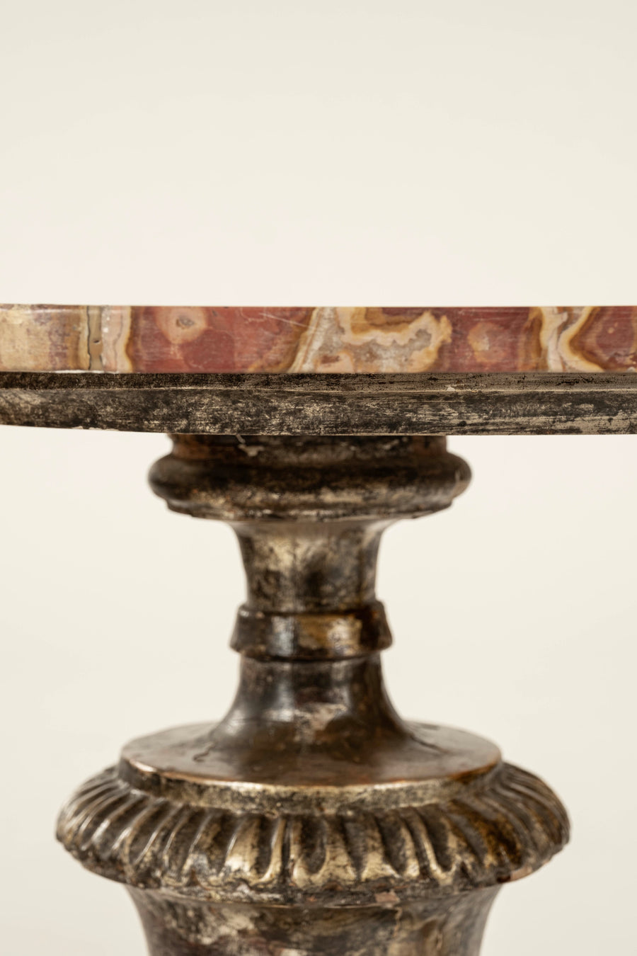 Italian Silver Gilt Baroque Style Marble Cocktail Table