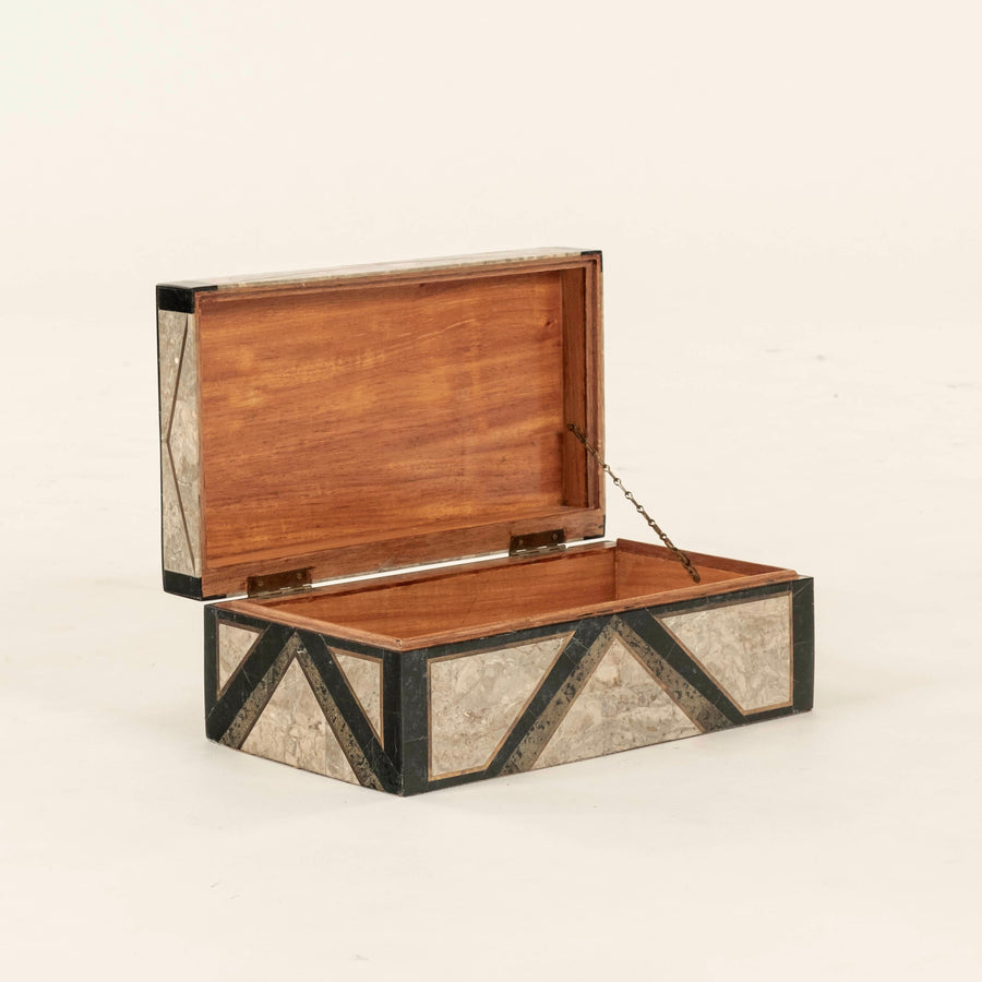 Maitland Smith Tessellated Marble Box