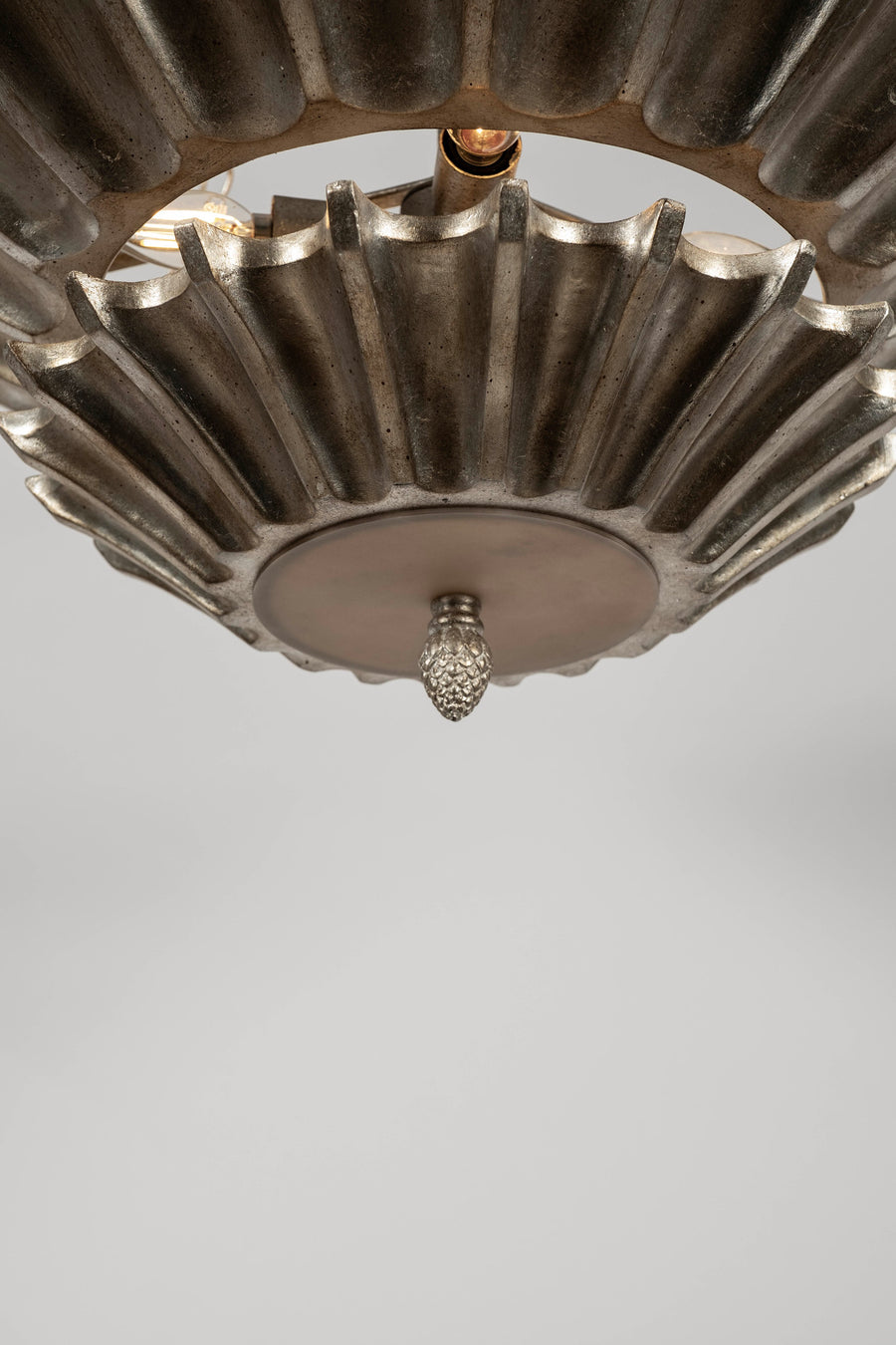 Silver Gilt Composite 2-Tier Chandelier