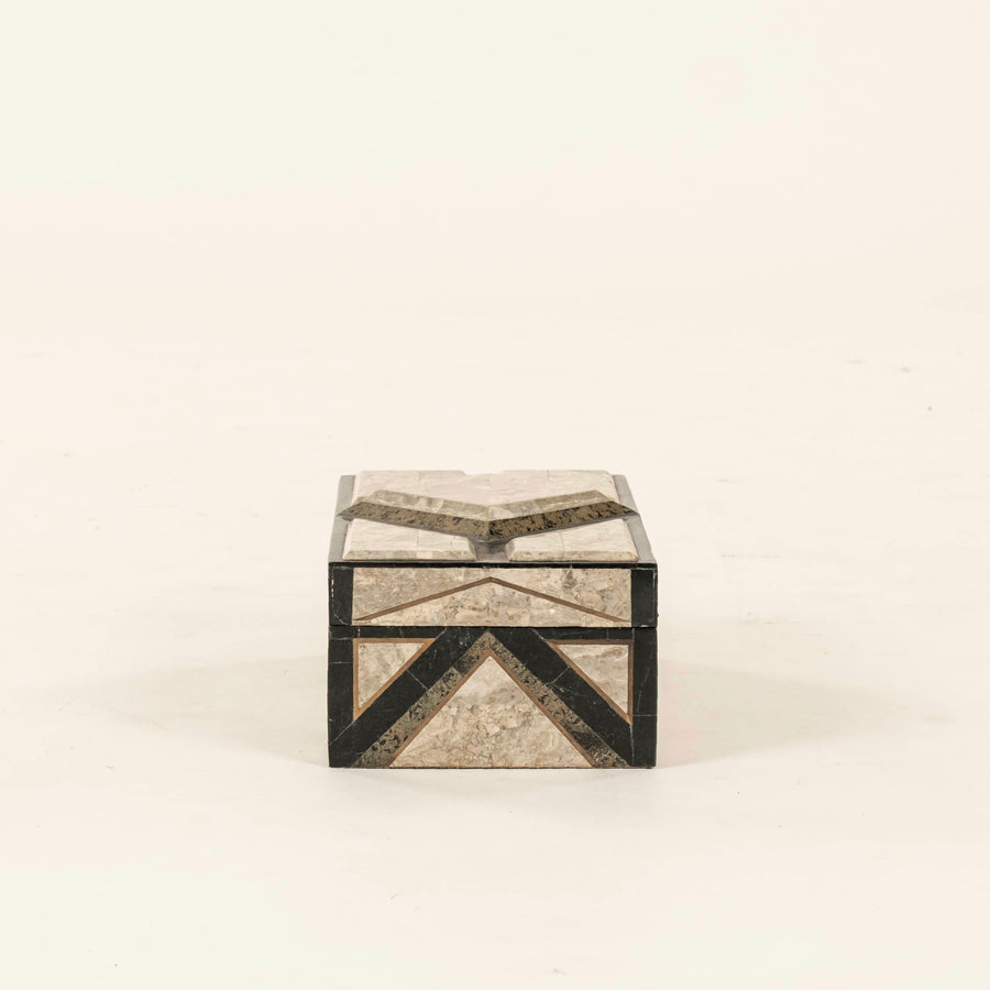 Maitland Smith Tessellated Marble Box