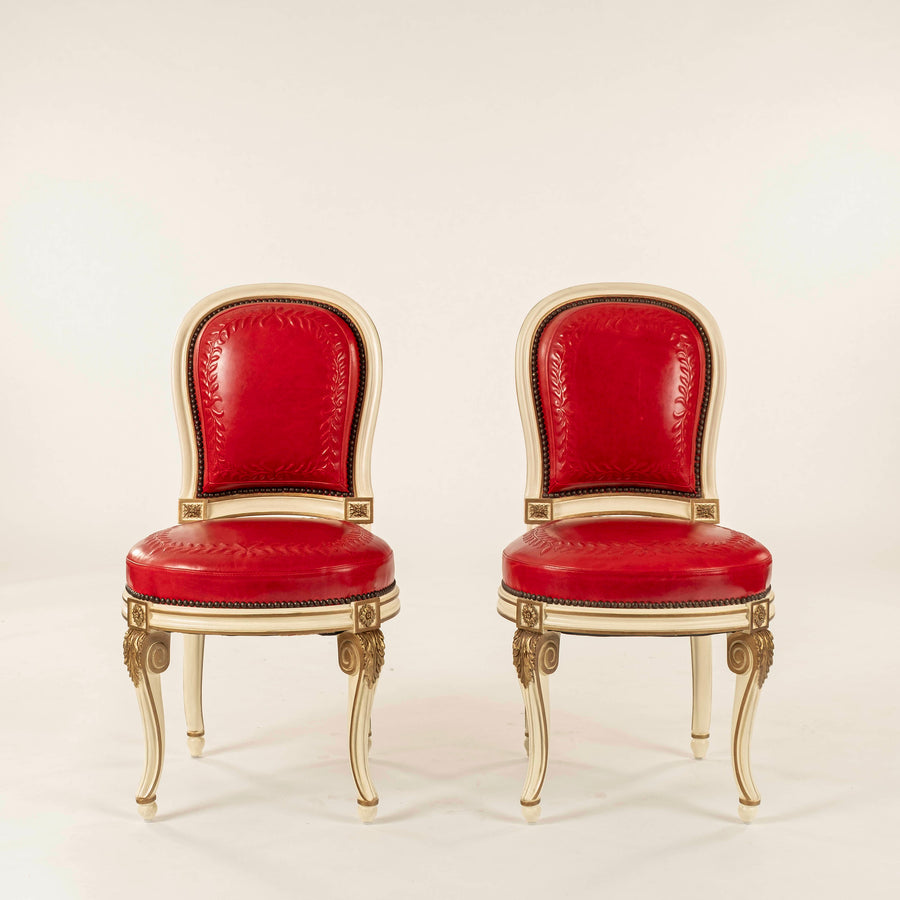 Pair Vintage Hollywood Regency Style Chairs