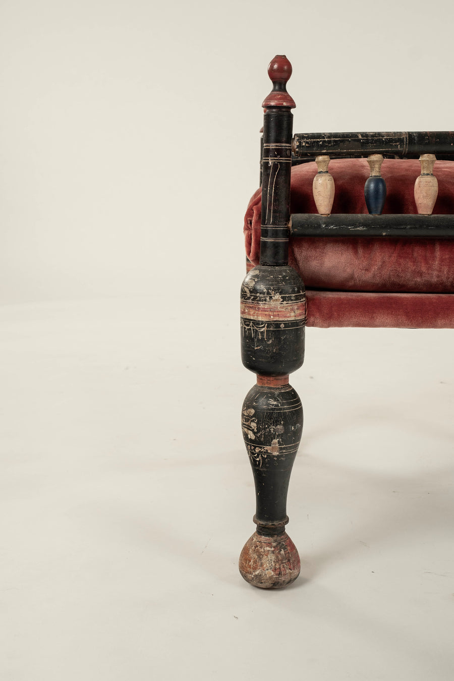 Antique Pakistani Punjabi Wooden Tribal Arm Chair