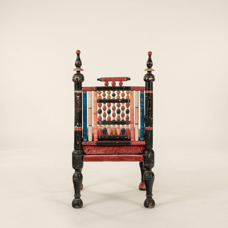 Antique Pakistani Punjabi Wooden Tribal Arm Chair