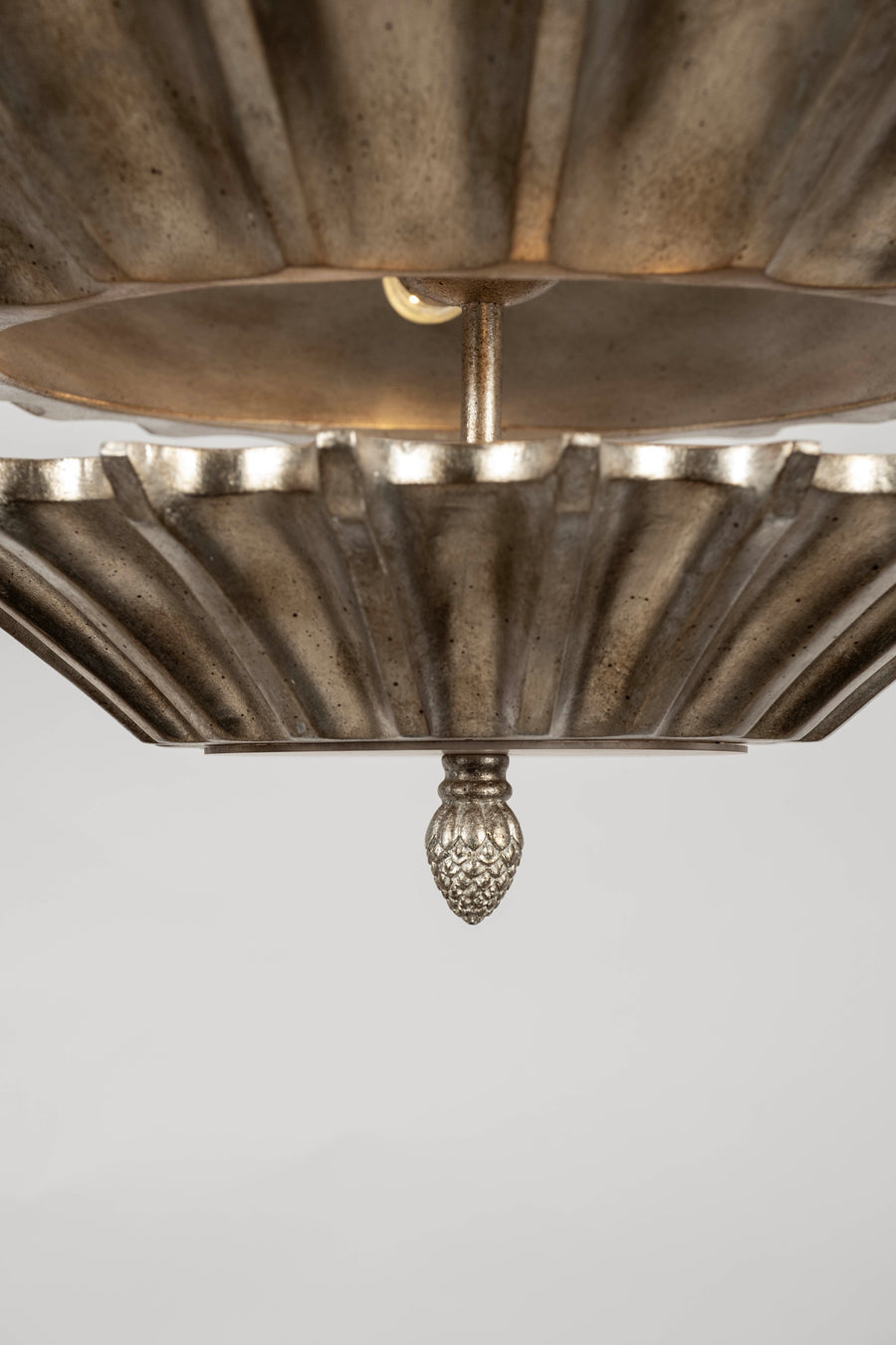 Silver Gilt Composite 2-Tier Chandelier