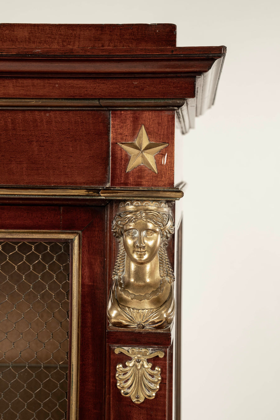 19th Century French Empire Bookcase Cabinet, signed Félix-Alfred Ternisien et Dantant