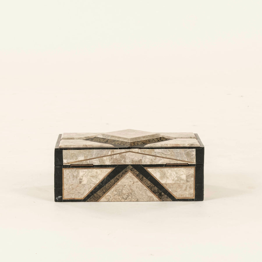 Maitland Smith Tessellated Marble Box