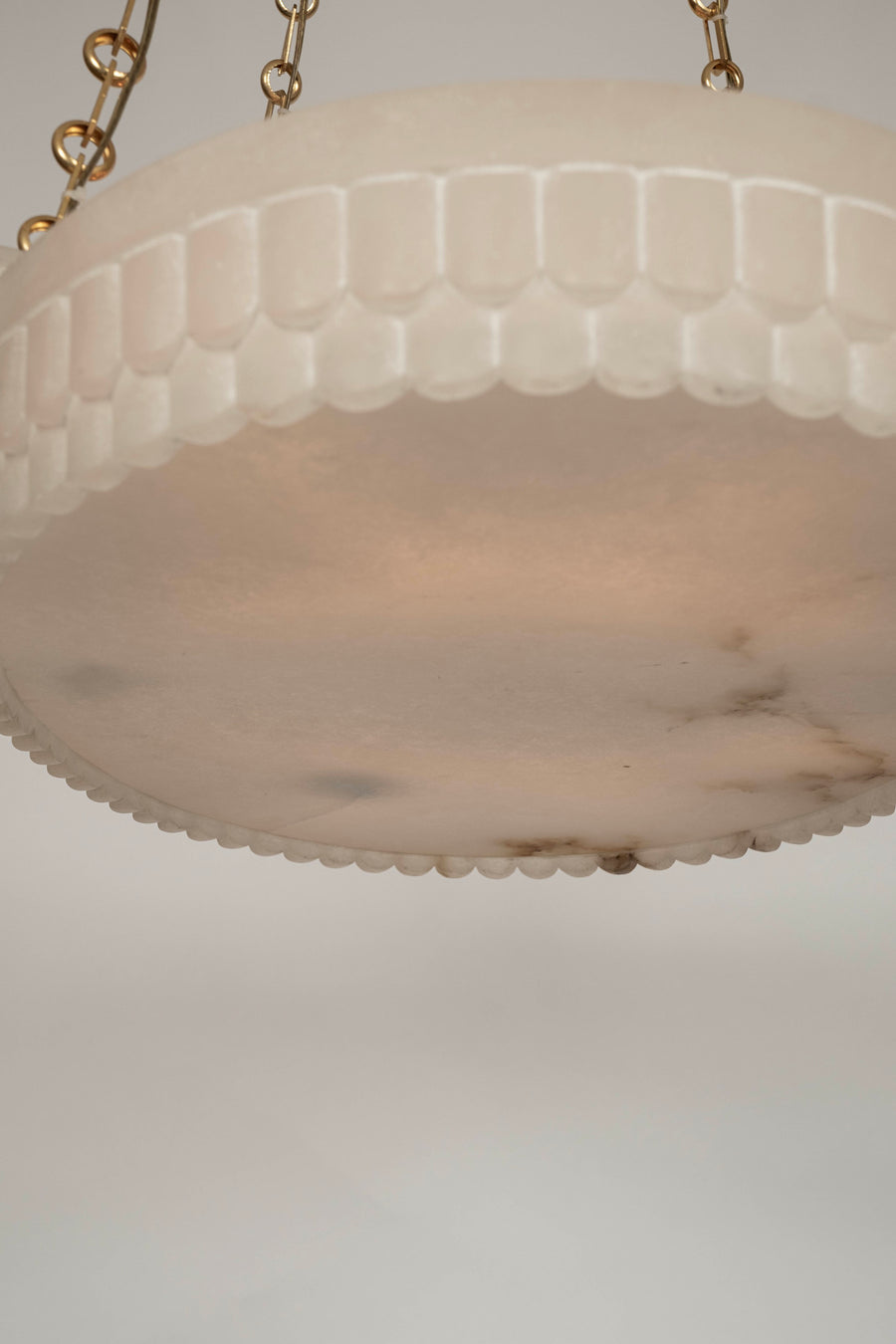 Italian White Alabaster Chandelier