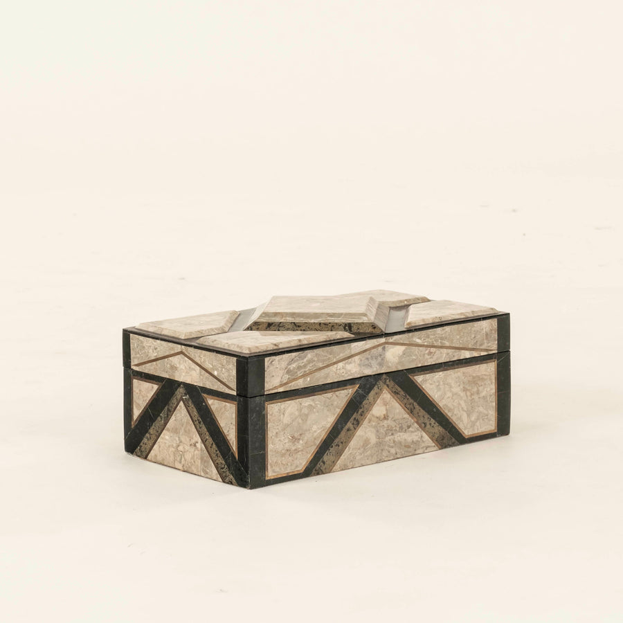 Maitland Smith Tessellated Marble Box