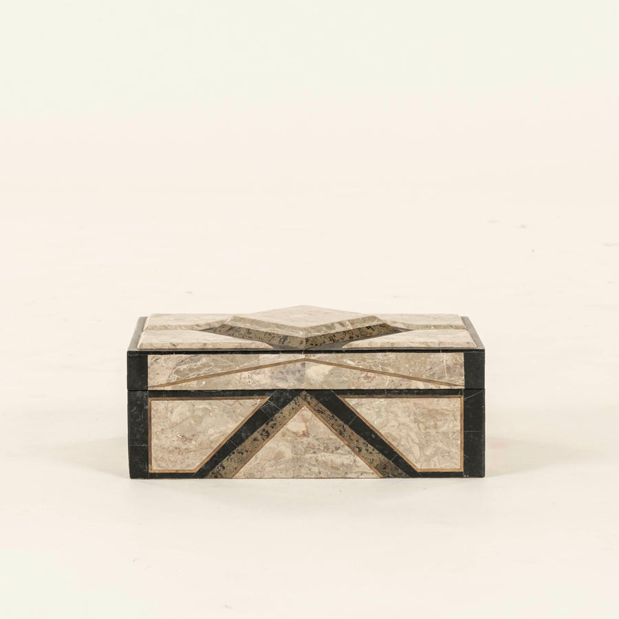 Maitland Smith Tessellated Marble Box