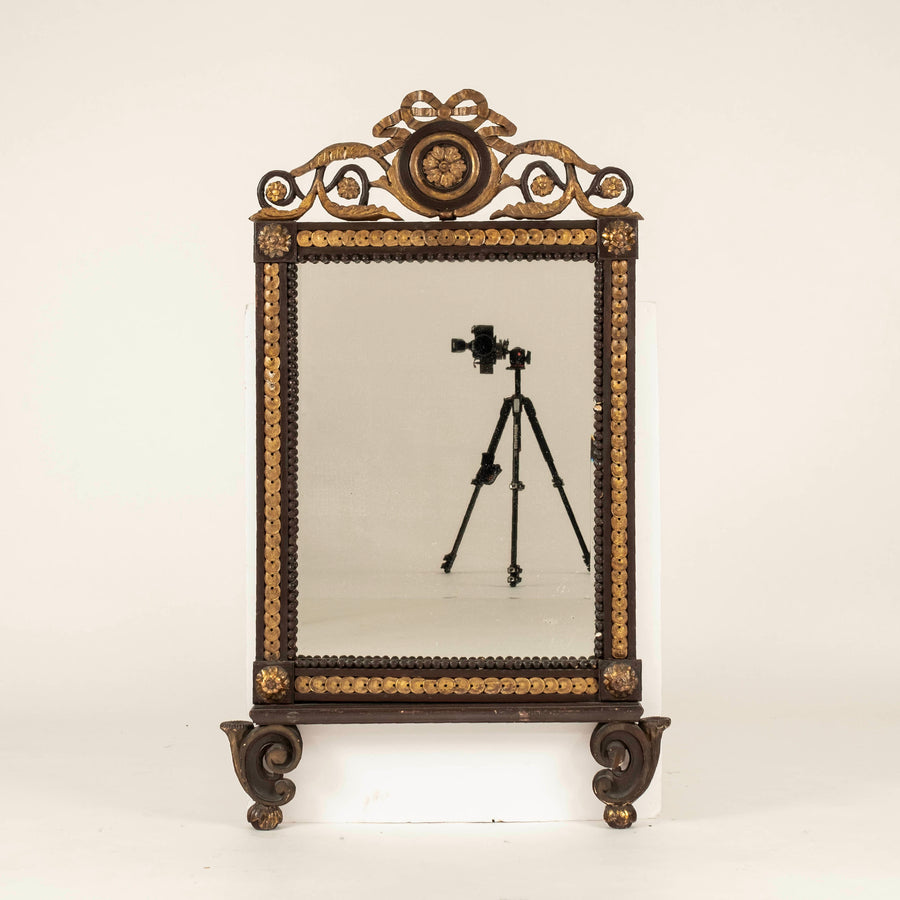 19th Century Italian Painted Giltwood Mirror