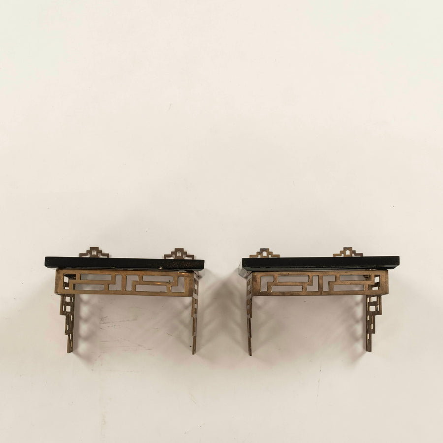 Hollywood Regency Chinoiserie Style Wall Shelf 9