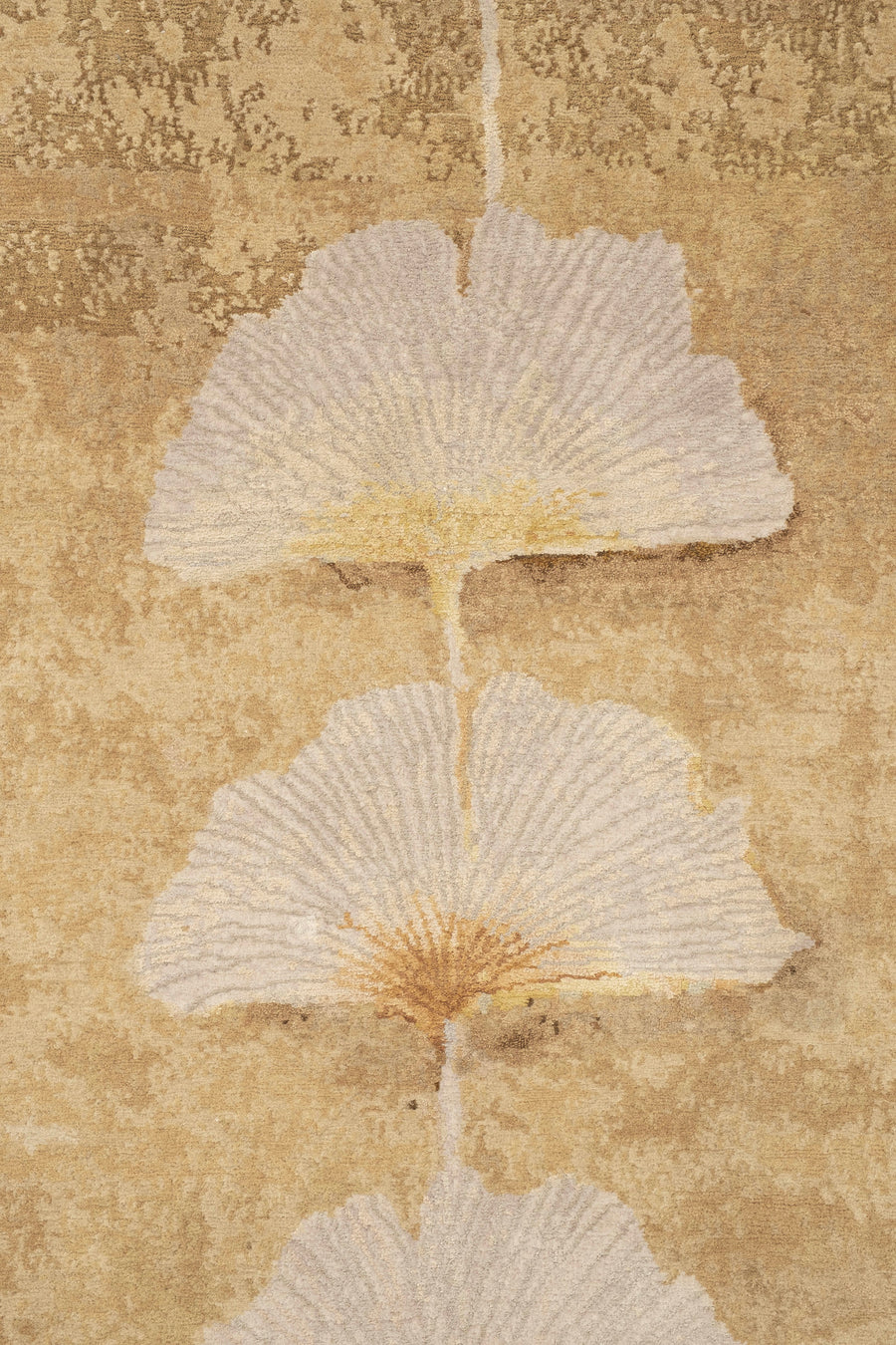 Custom Artisan Ginkgo Leaf Rug