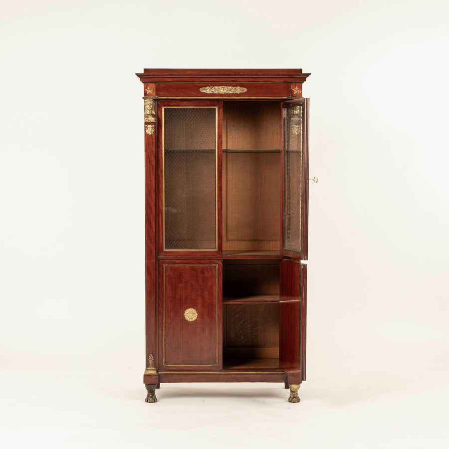 19th Century French Empire Bookcase Cabinet, signed Félix-Alfred Ternisien et Dantant