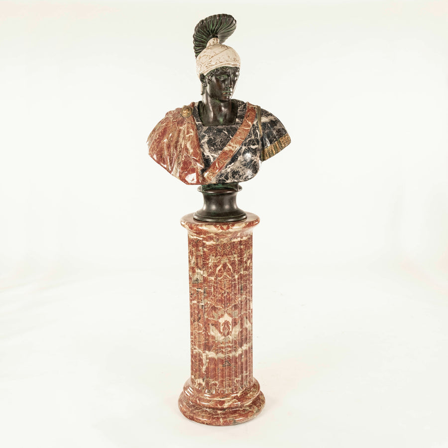 Paolo Marioni Roman Soldier Bust & Pedestal