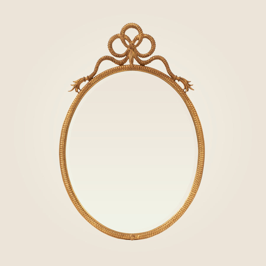 Oval Gilt Rope Mirror