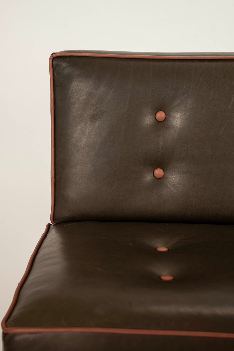 Italian Mid Century Modern Leather Settee