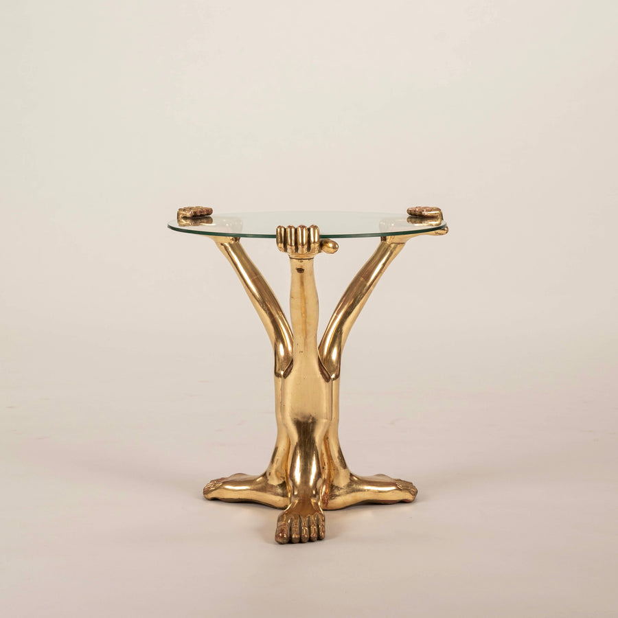 Pedro Friedeberg Gilt Hand Table