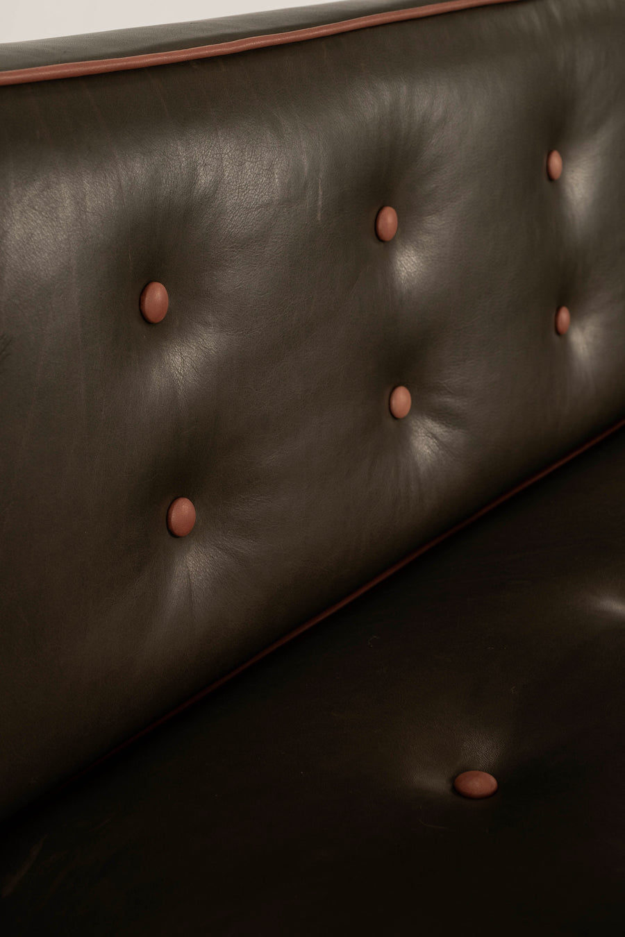 Italian Mid Century Modern Leather Settee