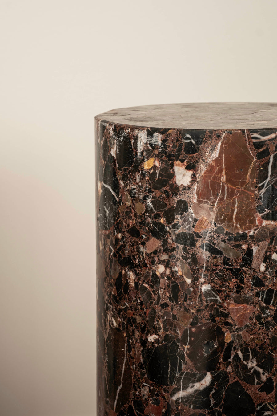 Dark Brecchia Marble Pedestal