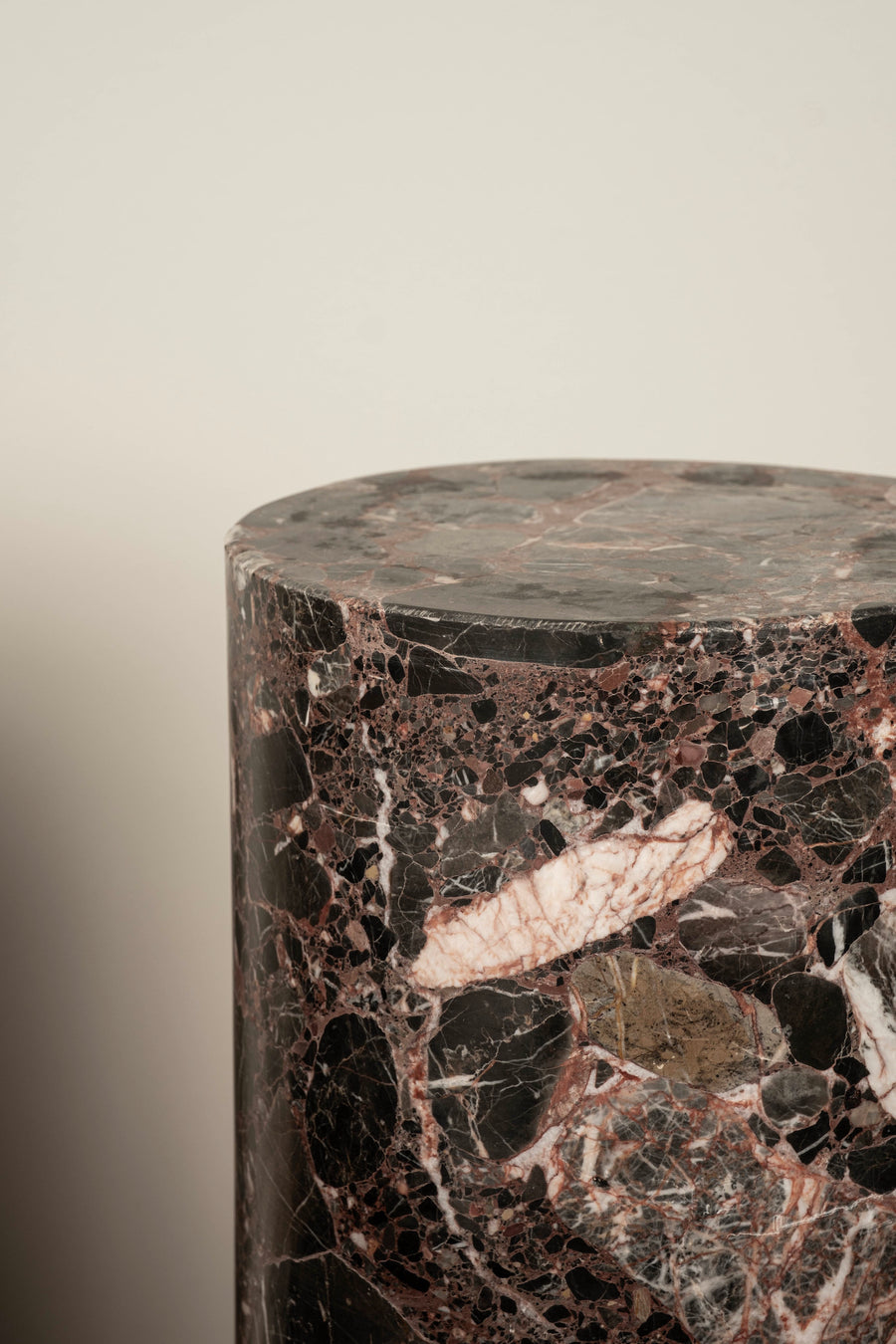 Dark Brecchia Marble Pedestal