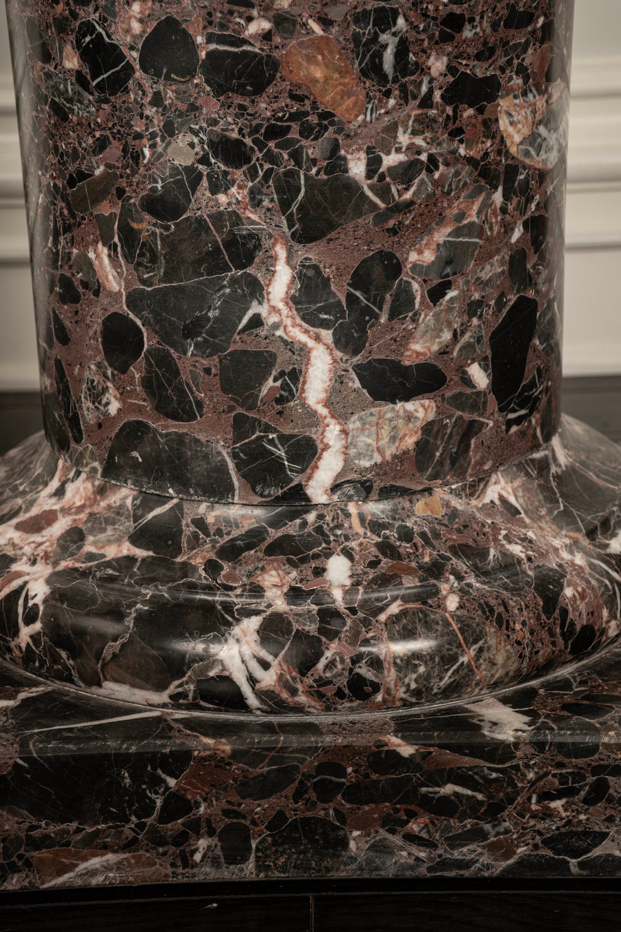 Dark Brecchia Marble Pedestal