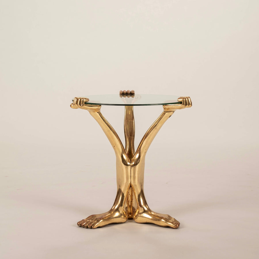 Pedro Friedeberg Gilt Hand Table