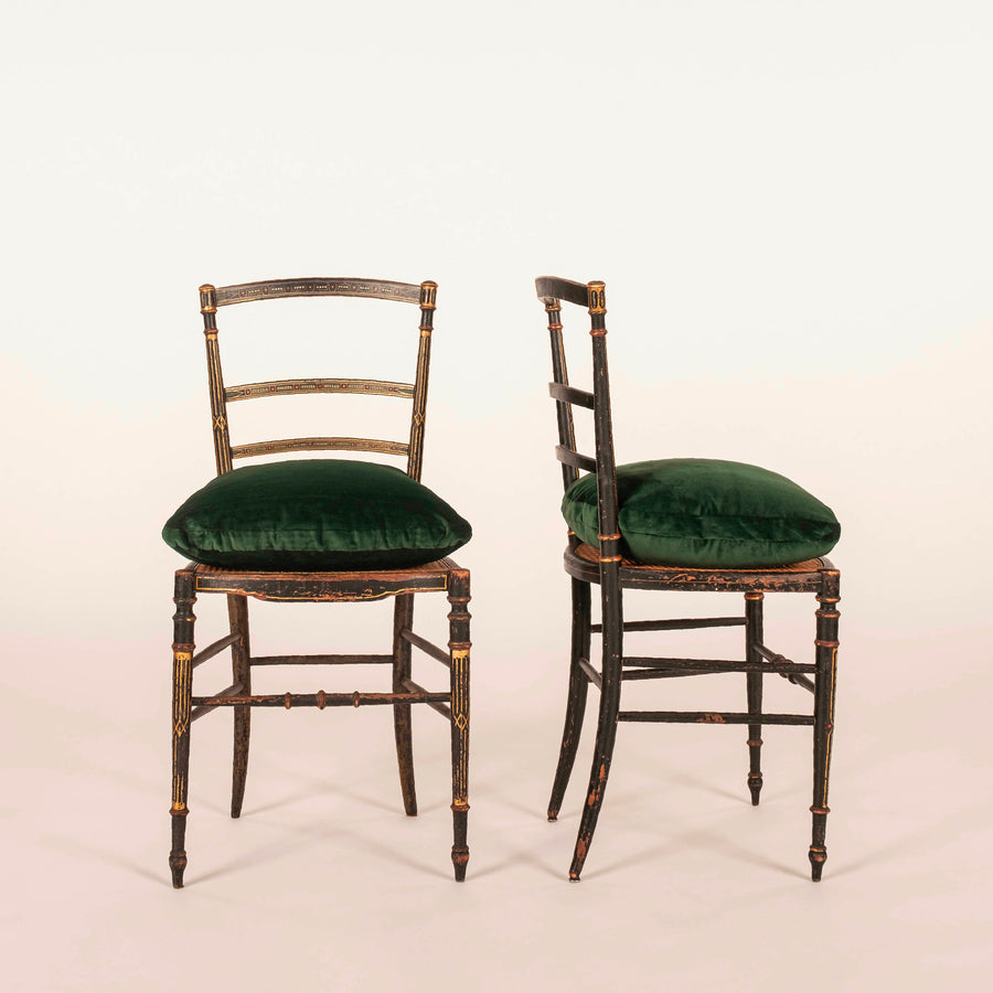 Pair Napoleon III Painted Side Chairs
