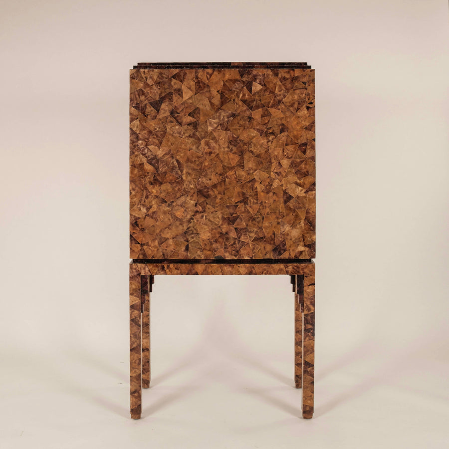 1970s Penshell Dry Bar Cabinet