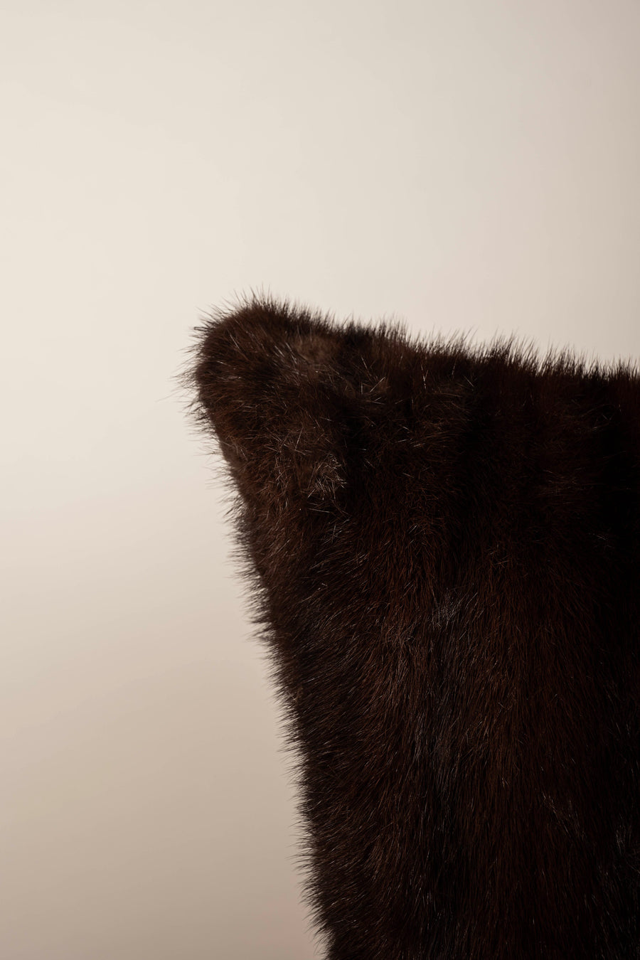Espresso Mink Fur Pillow