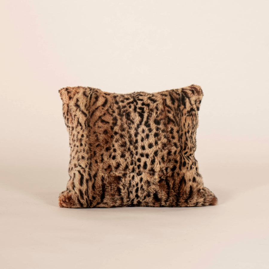 Cheetah Printed Fur Pillow