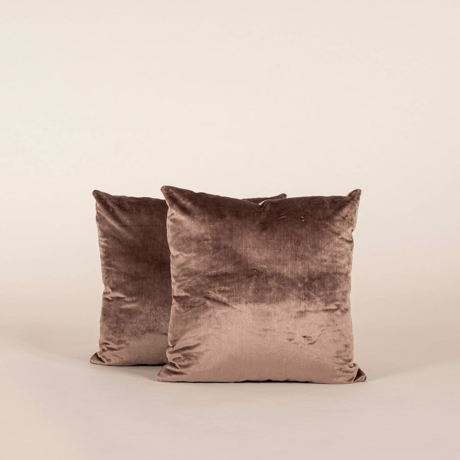 Pair Dusty Lavender Silk Velvet Pillows