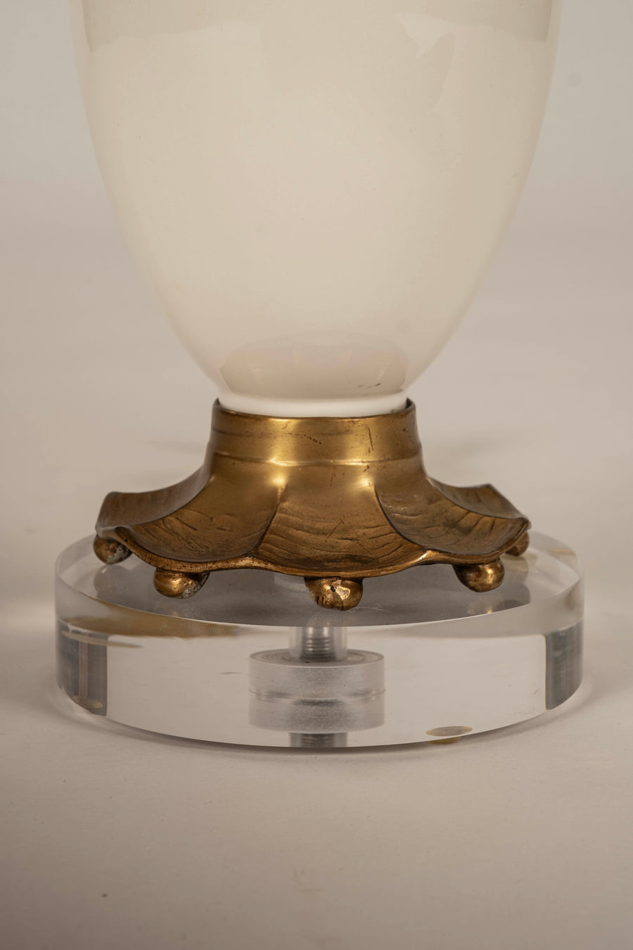 Vintage Gilt White Porcelain Seahorse Lamp