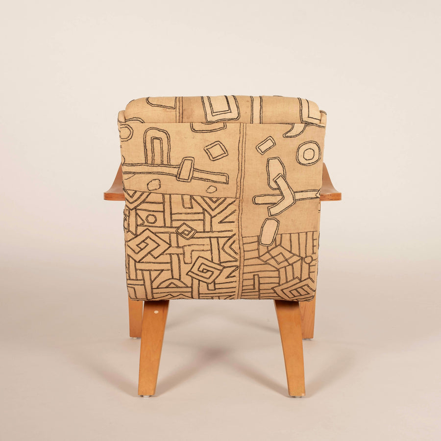 Pair Vintage Thonet Kuba Cloth Armchairs