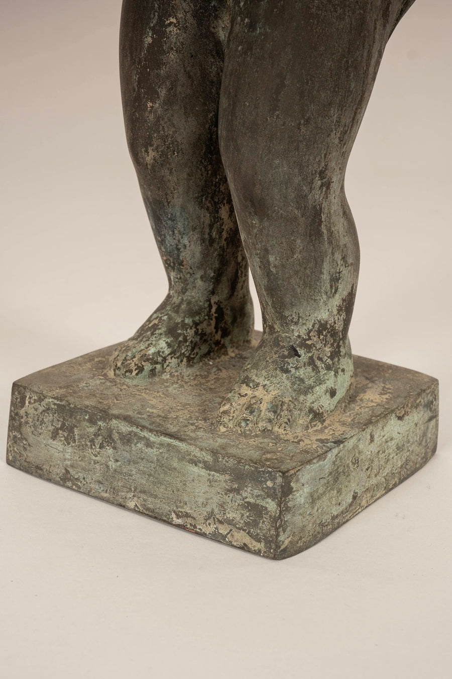 Antique Bronze Putti and Dolphin Fountain Statue