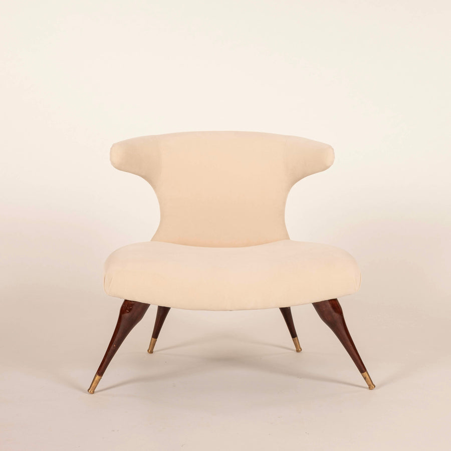 Pair Mid Century Karpen Horn Lounge Chairs