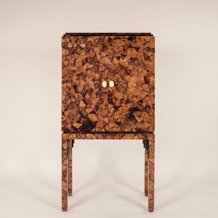 1970s Penshell Dry Bar Cabinet