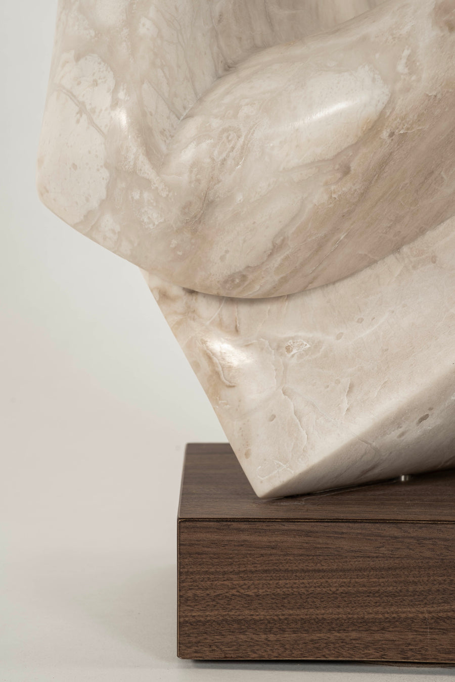 Abstract White Marble Sculpture