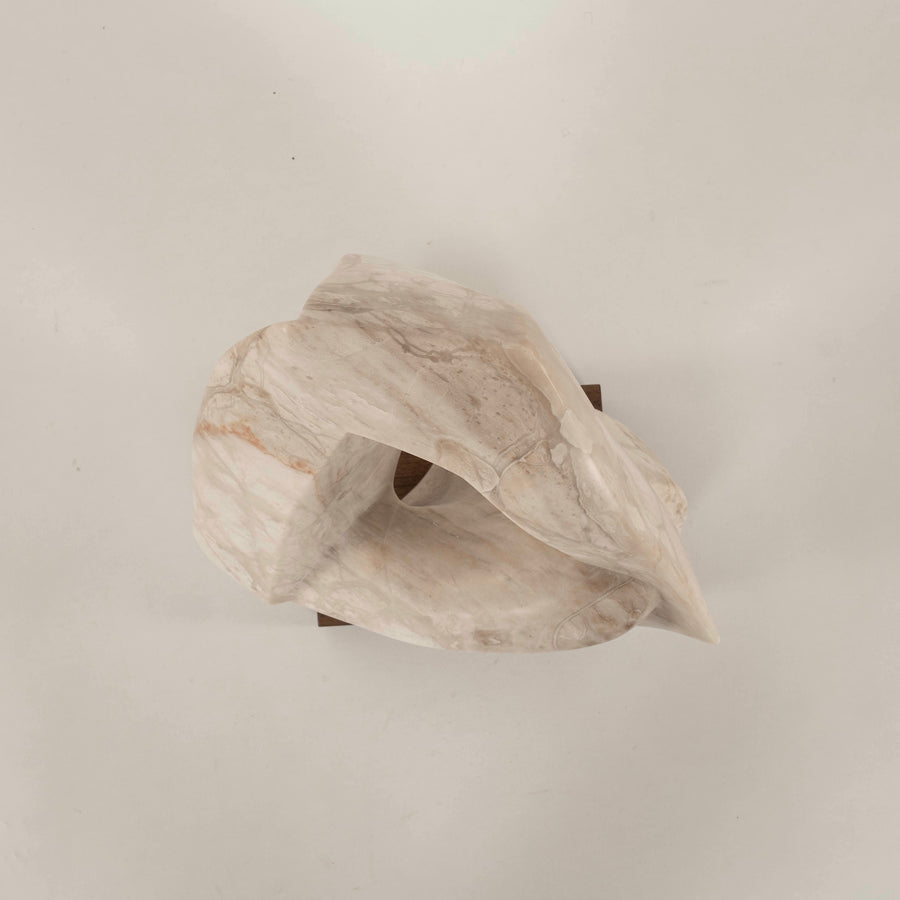 Abstract White Marble Sculpture