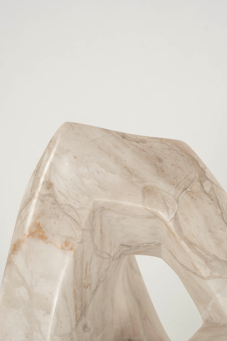 Abstract White Marble Sculpture