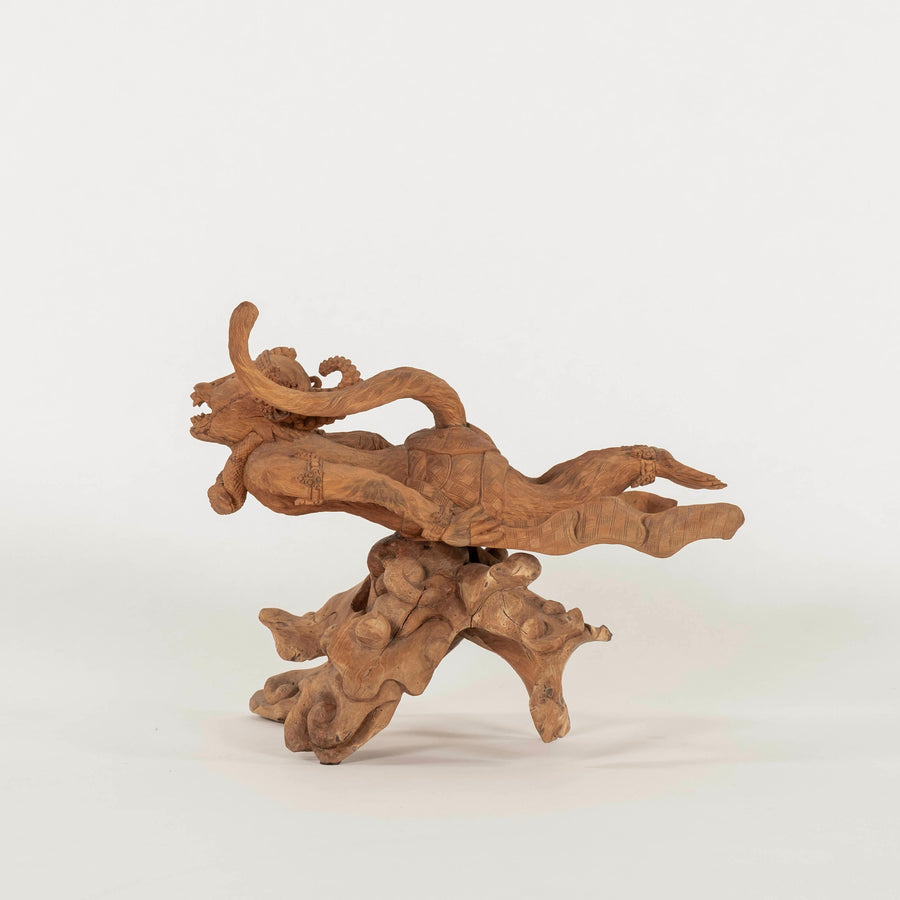 20th Century Balinese Hand Carved Hanuman Flying Monkey Sculpture