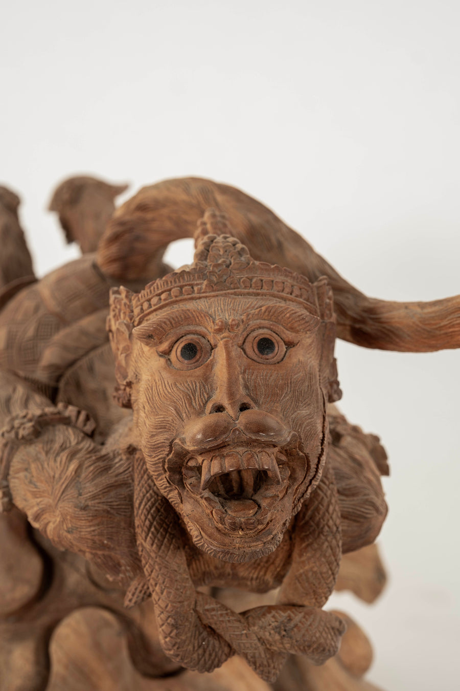 20th Century Balinese Hand Carved Hanuman Flying Monkey Sculpture