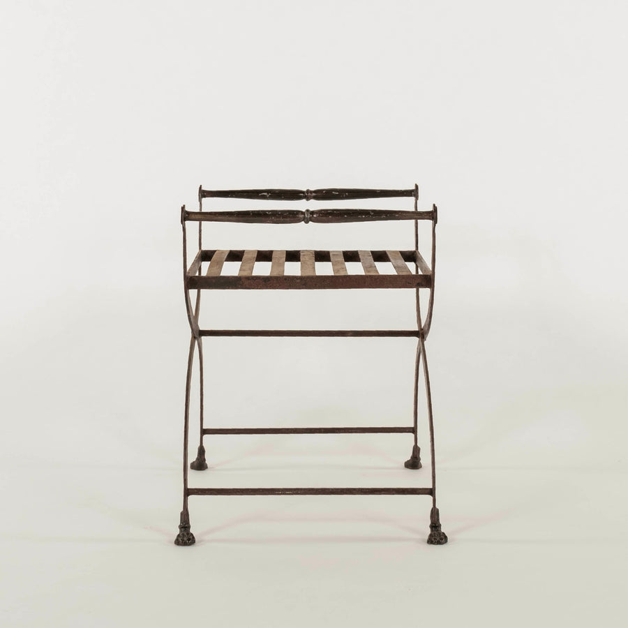 French Iron Curule Bench