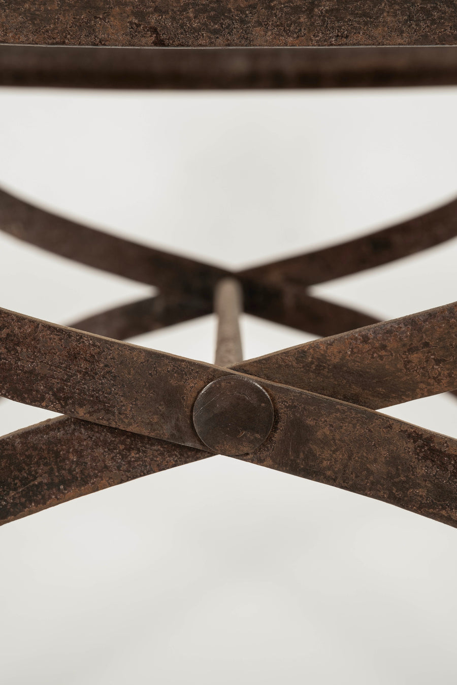 French Iron Curule Bench