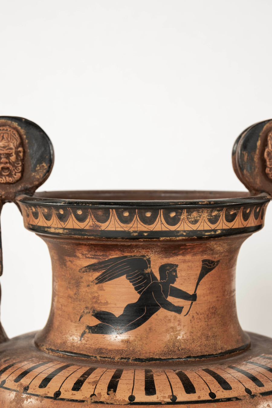 Pair 19th Century Terra Cotta Grecian Urns