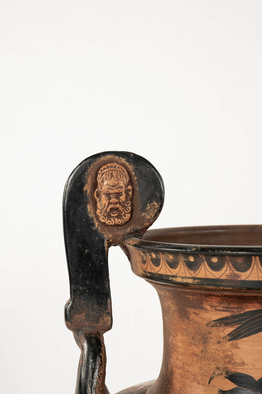 Pair 19th Century Terra Cotta Grecian Urns