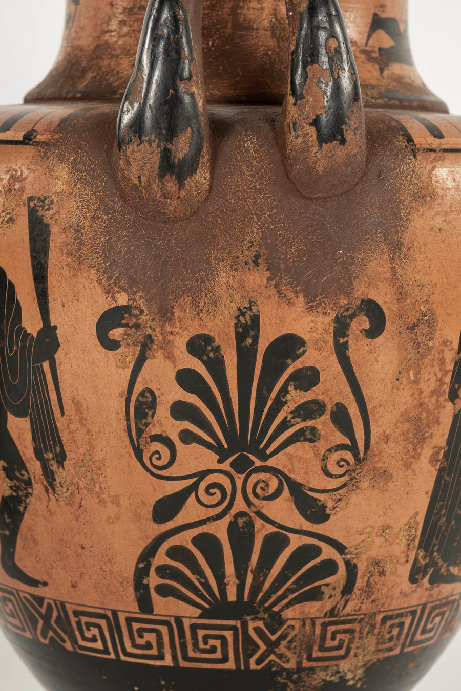 Pair 19th Century Terra Cotta Grecian Urns
